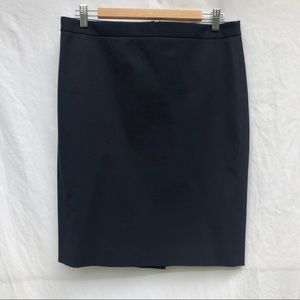 J.Crew Navy Pencil Skirt In Two-way Stretch Cotton